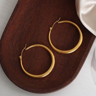 18K Gold-Plated Hoop EarringsEarringsBeach Rose Co.