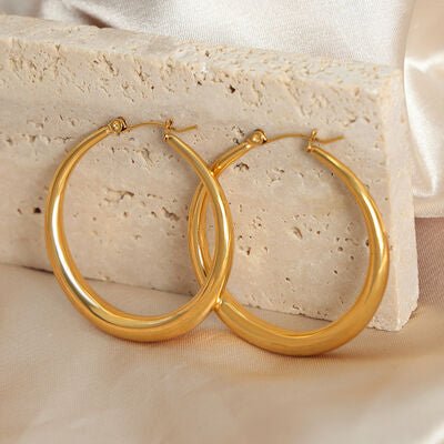 18K Gold-Plated Hoop EarringsEarringsBeach Rose Co.