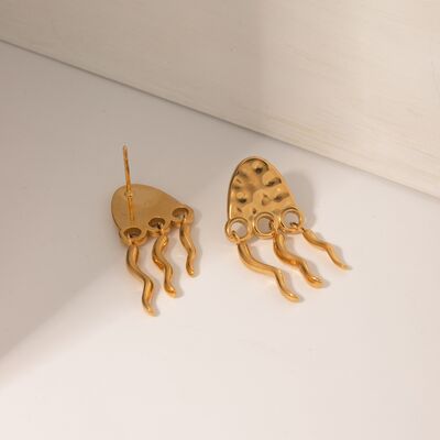 18K Gold-Plated Jellyfish EarringsEarringsBeach Rose Co.