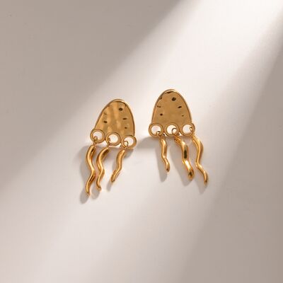 18K Gold-Plated Jellyfish EarringsEarringsBeach Rose Co.