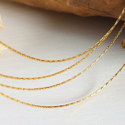 18K Gold-Plated Multi-Layer Clavicle Chain NecklaceNecklaceBeach Rose Co.