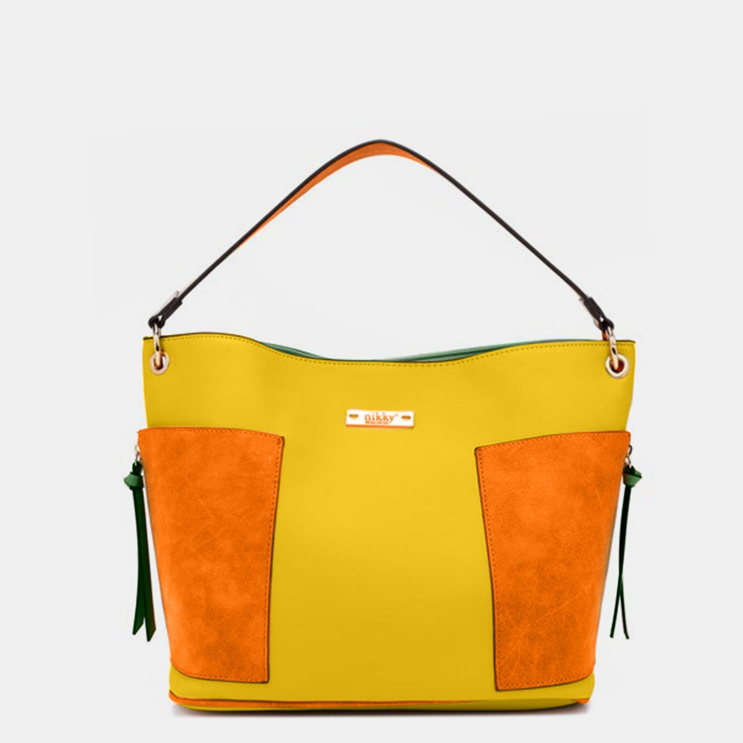 3-Piece Pebbled Eco-Leather Handbag Set in MustardHandbag SetNicole Lee USA
