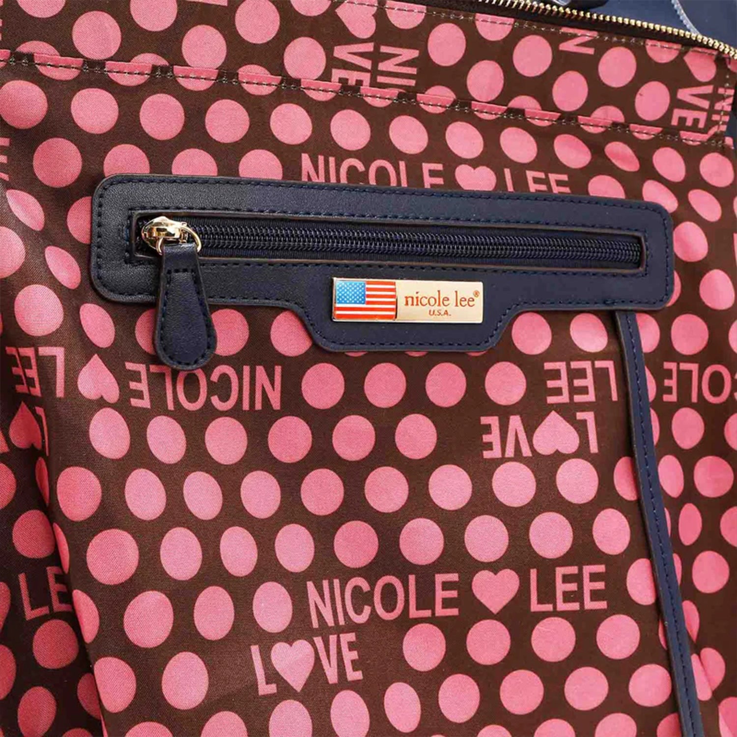 3-Piece Vegan Leather Color Block Handbag SetHandbag SetNicole Lee USA