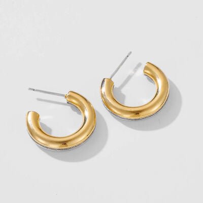 925 Sterling Silver C-Hoop EarringsEarringsBeach Rose Co.