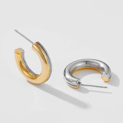 925 Sterling Silver C-Hoop EarringsEarringsBeach Rose Co.