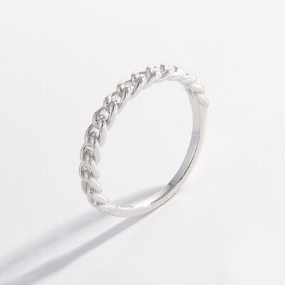 925 Sterling Silver Curb Chain RingRingBeach Rose Co.