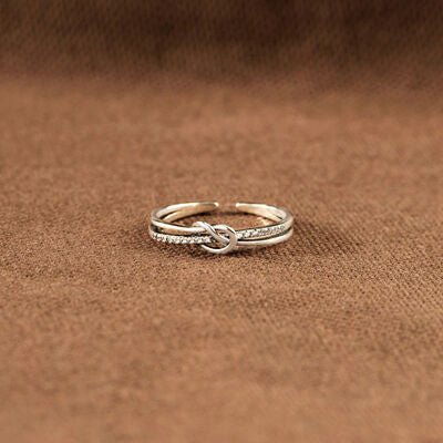 925 Sterling Silver Double-Layered Knot RingRingBeach Rose Co.