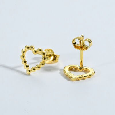 925 Sterling Silver Heart EarringsEarringsBeach Rose Co.