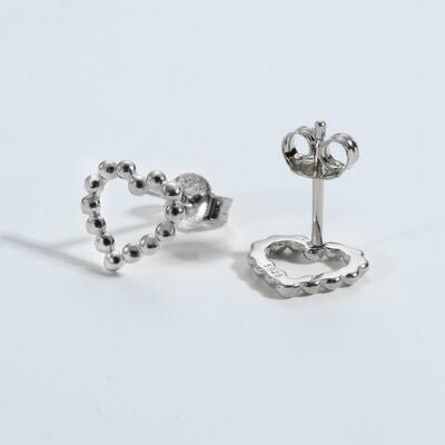 925 Sterling Silver Heart EarringsEarringsBeach Rose Co.