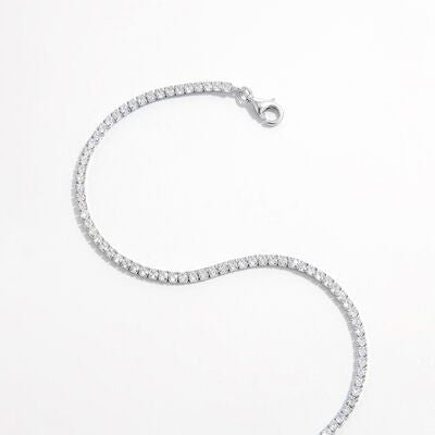 925 Sterling Silver Inlaid Zircon BraceletBraceletBeach Rose Co.