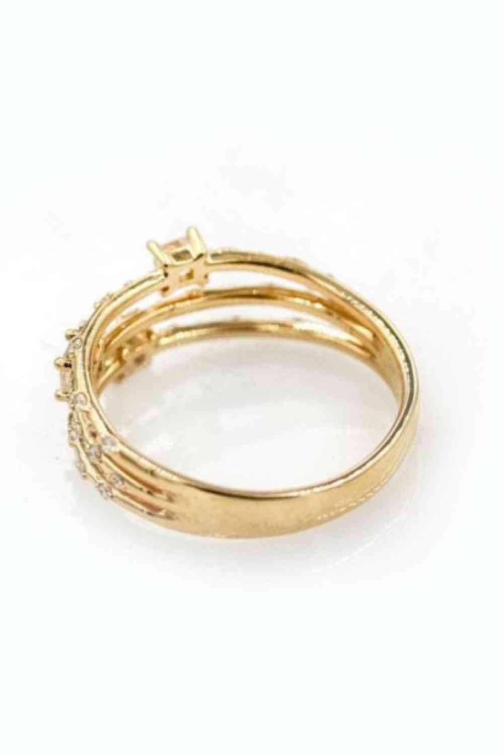 Gold-Plated Sterling Silver Rhinestone RingRingBeach Rose Co.