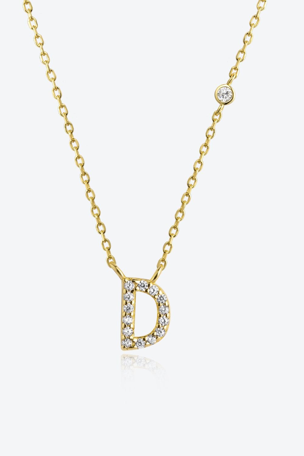 A To F Zircon Initial NecklaceNecklaceBeach Rose Co.