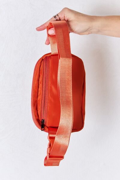 Adjustable Strap Fabric Sling BagSling BagZenana
