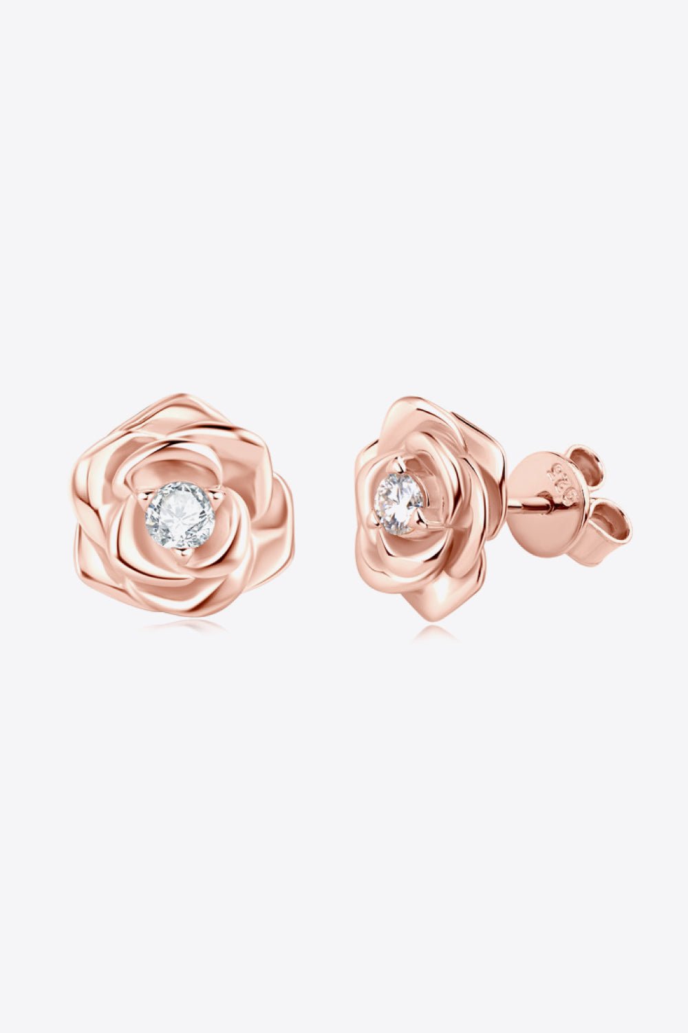 Moissanite Flower Rose EarringsEarringsAdored