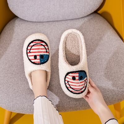 American Flag Smiley Face SlippersSlippersMelody