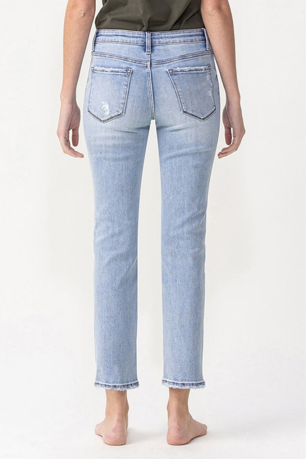 Midrise Crop Straight Leg Light Wash JeansJeansLovervet