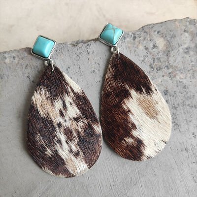 Artificial Turquoise Teardrop EarringsEarringsBeach Rose Co.