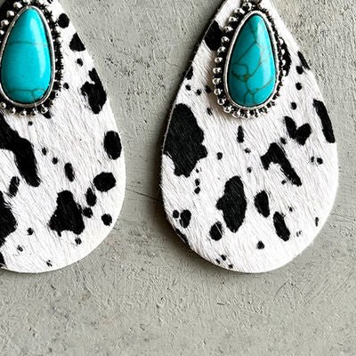 Artificial Turquoise Teardrop EarringsEarringsBeach Rose Co.