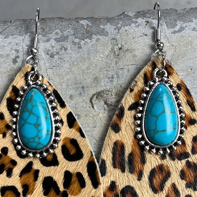 Artificial Turquoise Teardrop EarringsEarringsBeach Rose Co.