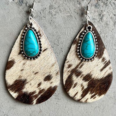 Artificial Turquoise Teardrop EarringsEarringsBeach Rose Co.