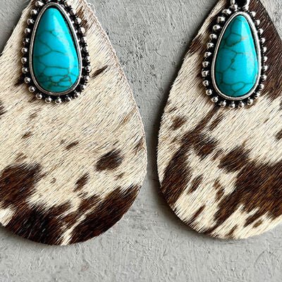 Artificial Turquoise Teardrop EarringsEarringsBeach Rose Co.