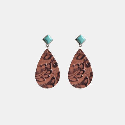 Artificial Turquoise Teardrop EarringsEarringsBeach Rose Co.