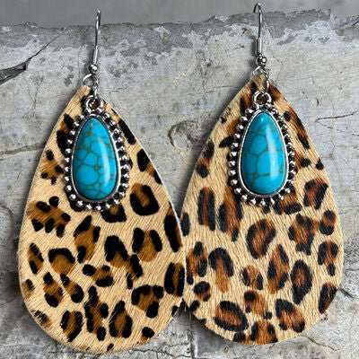 Artificial Turquoise Teardrop EarringsEarringsBeach Rose Co.