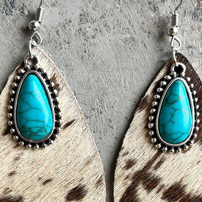 Artificial Turquoise Teardrop EarringsEarringsBeach Rose Co.