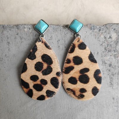 Artificial Turquoise Teardrop EarringsEarringsBeach Rose Co.