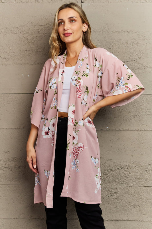 Floral Kimono in Blush PinkKimonoJustin Taylor
