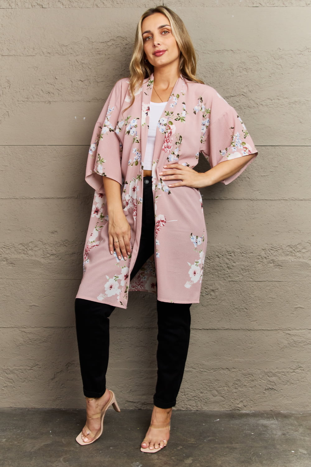Floral Kimono in Blush PinkKimonoJustin Taylor