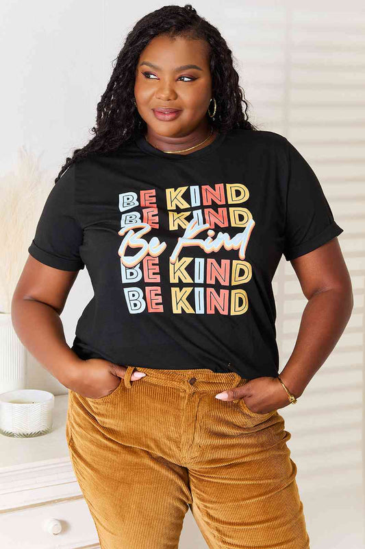 BE KIND Graphic Crew Neck T-Shirt in BlackTeeSimply Love