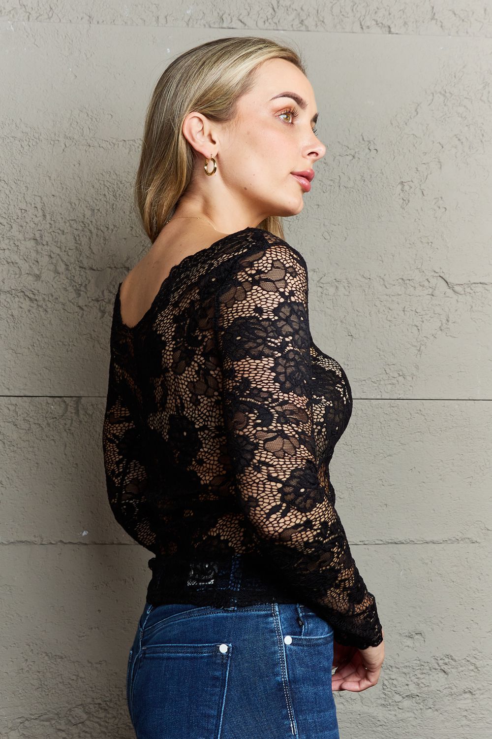Be Kind Off The Shoulder Lace Top in BlackTopNinexis