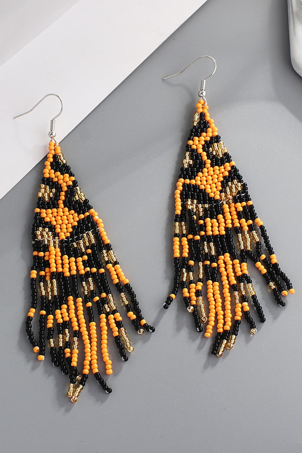 Beaded Leopard Spots Dangle EarringsEarringsBeach Rose Co.