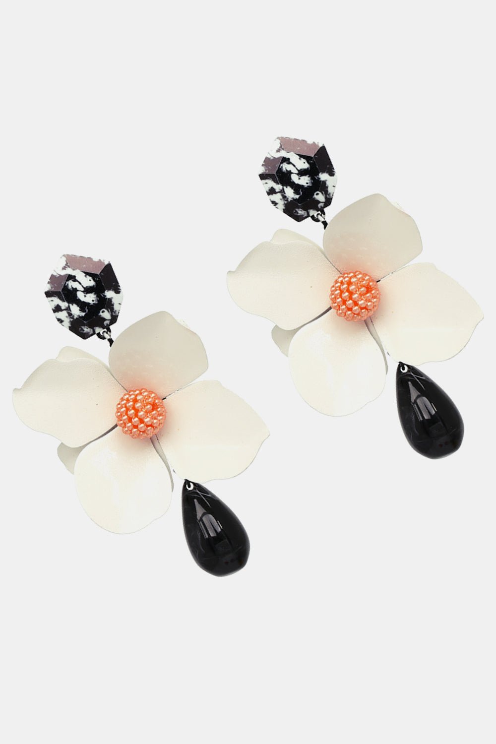 Blossom Flower & Teardrop Resin Dangle EarringsEarringsBeach Rose Co.