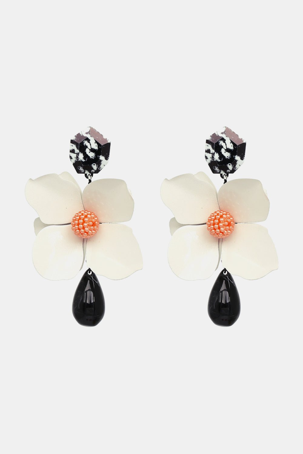 Blossom Flower & Teardrop Resin Dangle EarringsEarringsBeach Rose Co.