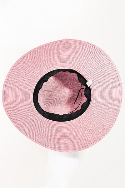 Braided Rope Straw Fedora in PinkFedoraFame