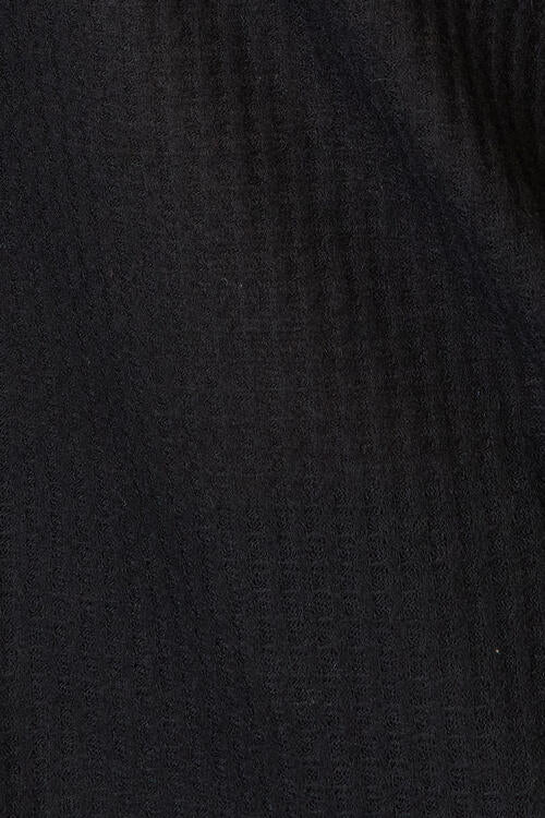 Buttoned Long Sleeve Blouse in BlackBlouseZenana