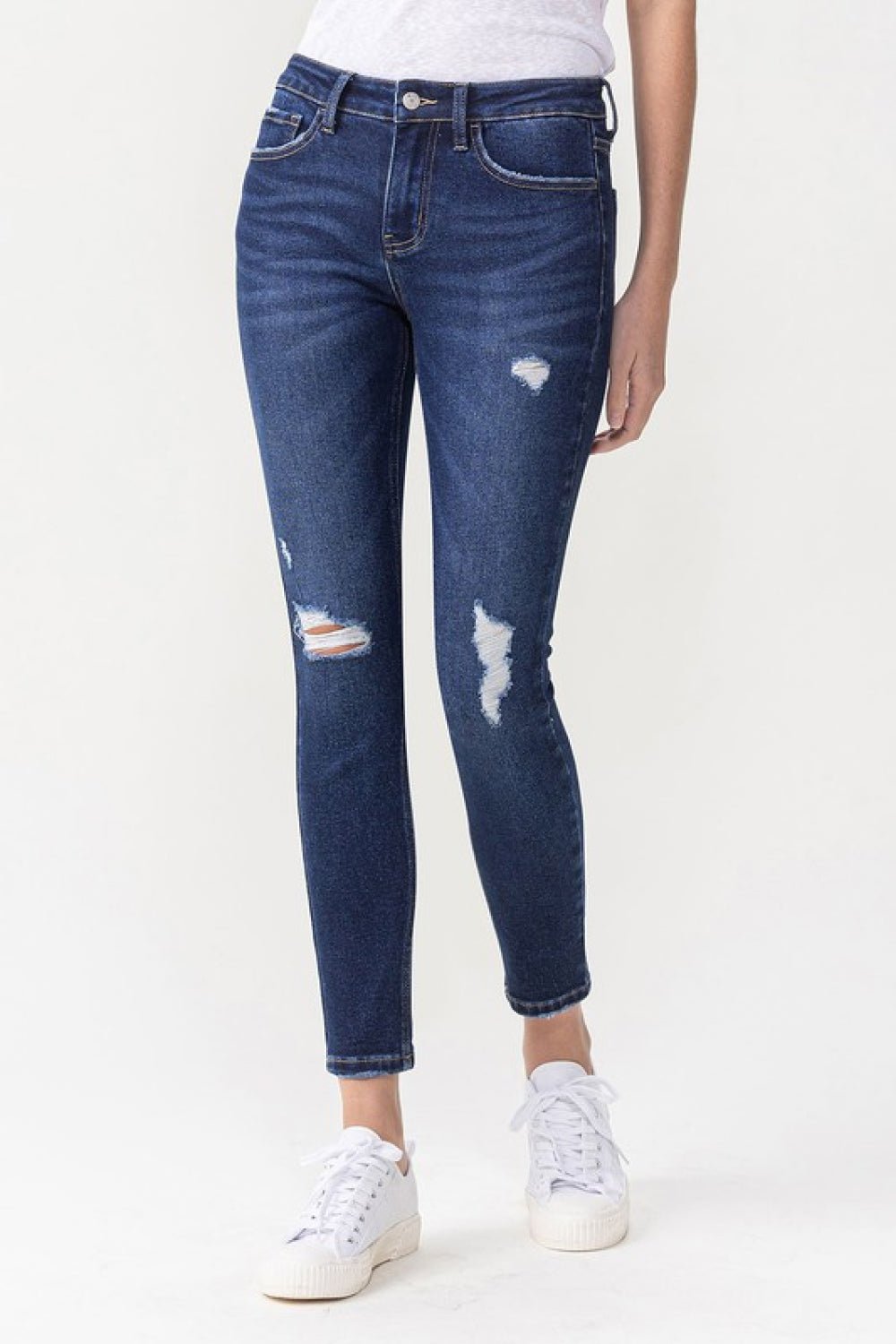 Dark Wash Midrise Crop Skinny JeansJeansLovervet