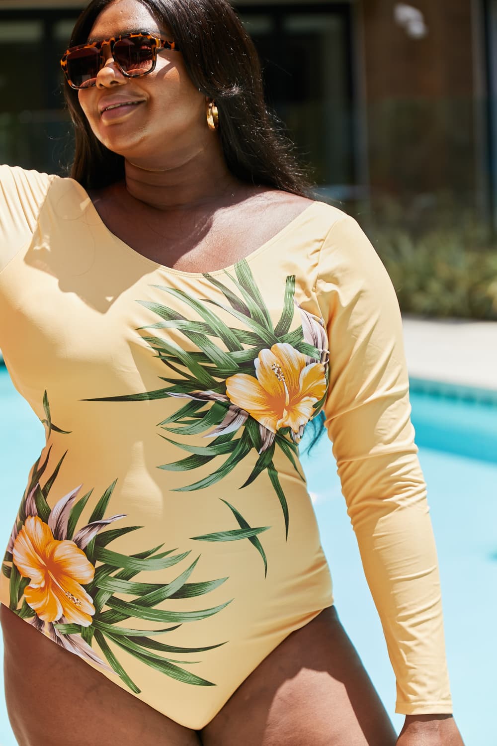 Long Sleeve One-Piece Women's Swimsuit in Butter YellowSwimsuitMarina West Swim