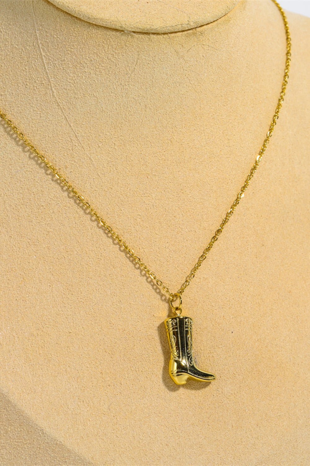 Cowboy Boot Pendant Necklace in GoldNecklaceBeach Rose Co.