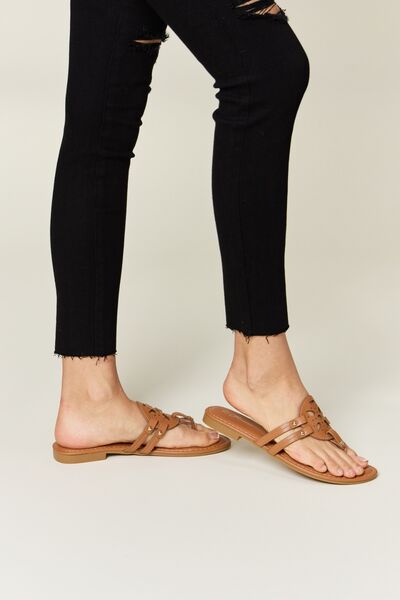 Cutout Vegan Leather Open Toe Sandals in TanSandalsForever Link