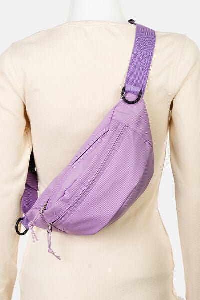 Double Pocket Adjustable Strap Sling BagSling BagFame