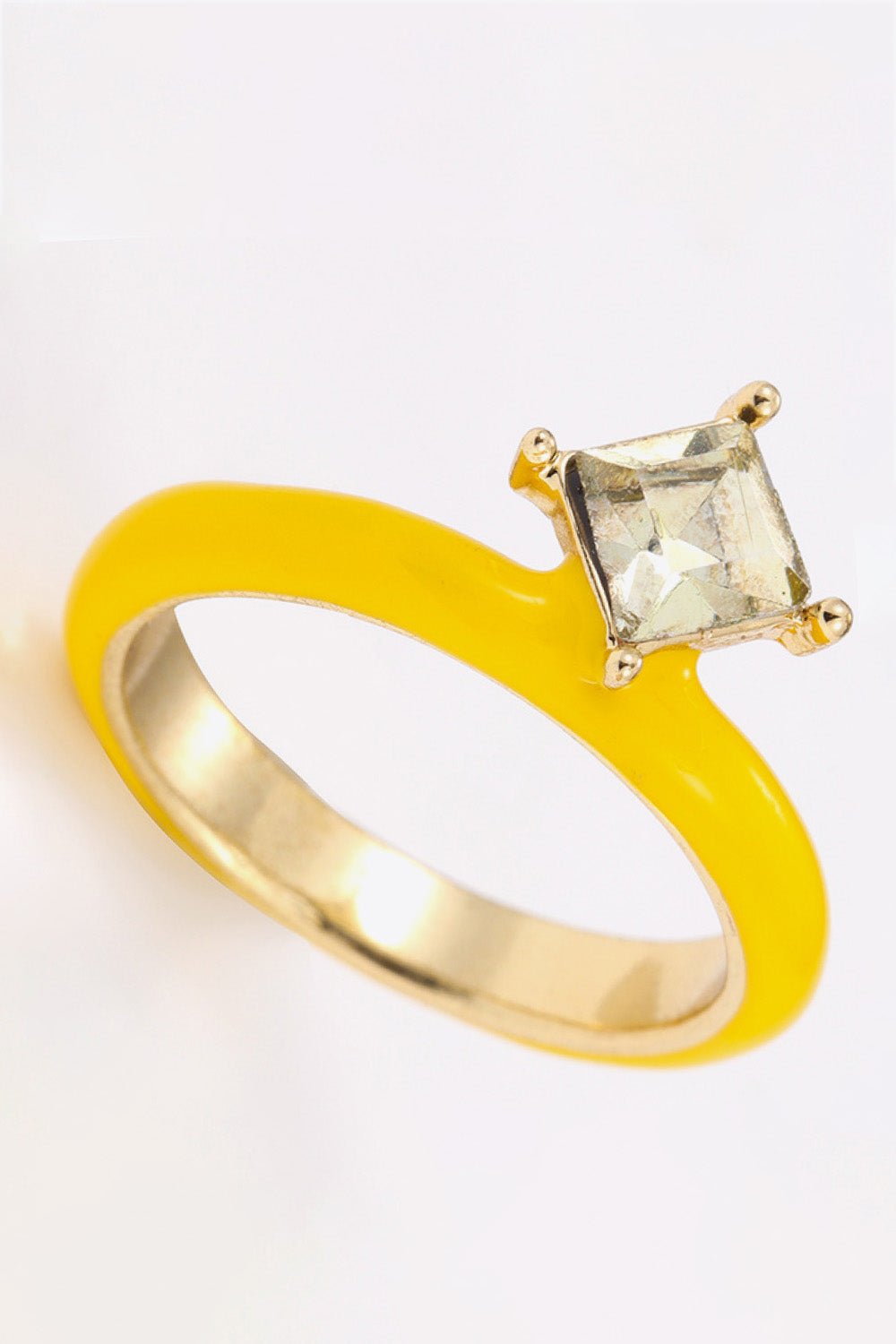 Everyday Delight 18K Gold Plated Glass Stone RingRingBeach Rose Co.