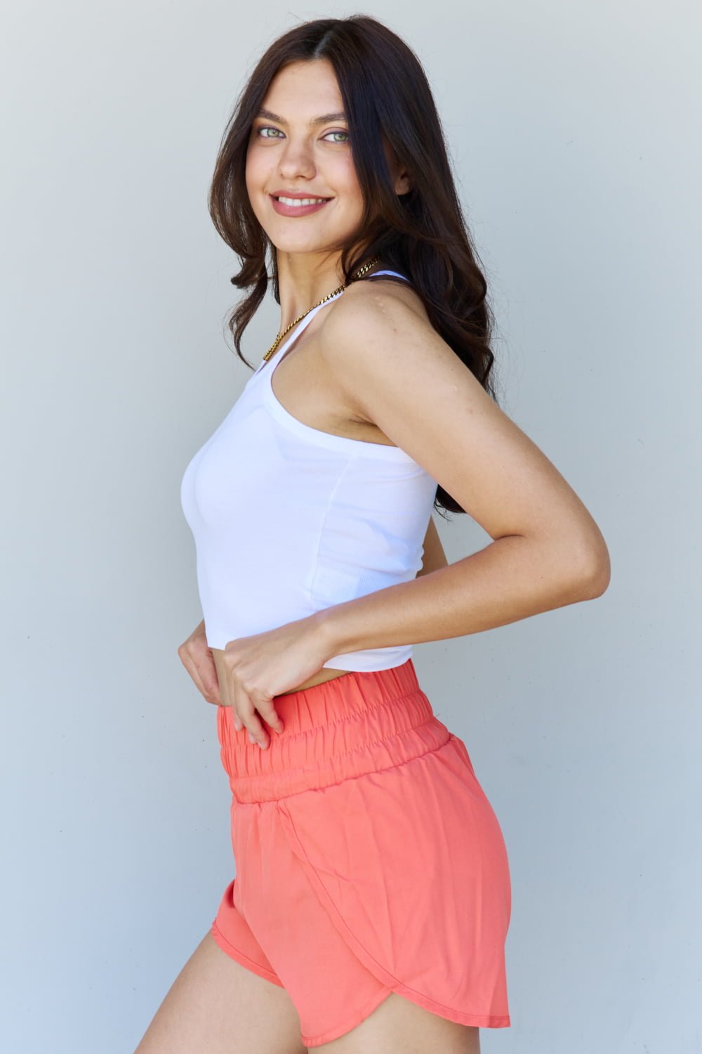 Soft Modal Cropped Tank Top in Off WhiteTankNinexis