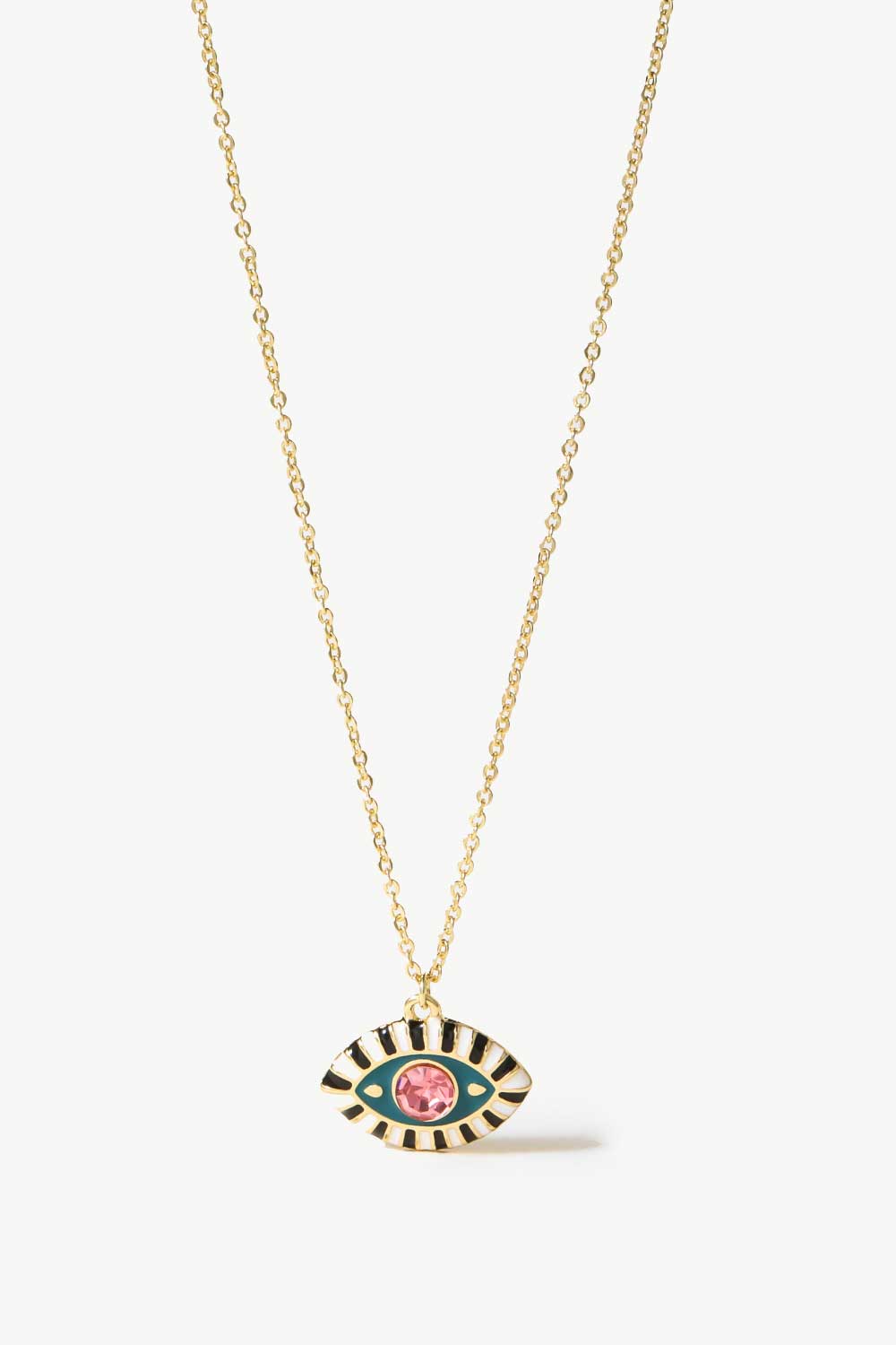 Evil Eye Pendant Gold Plated Chain NecklaceNecklaceBeach Rose Co.