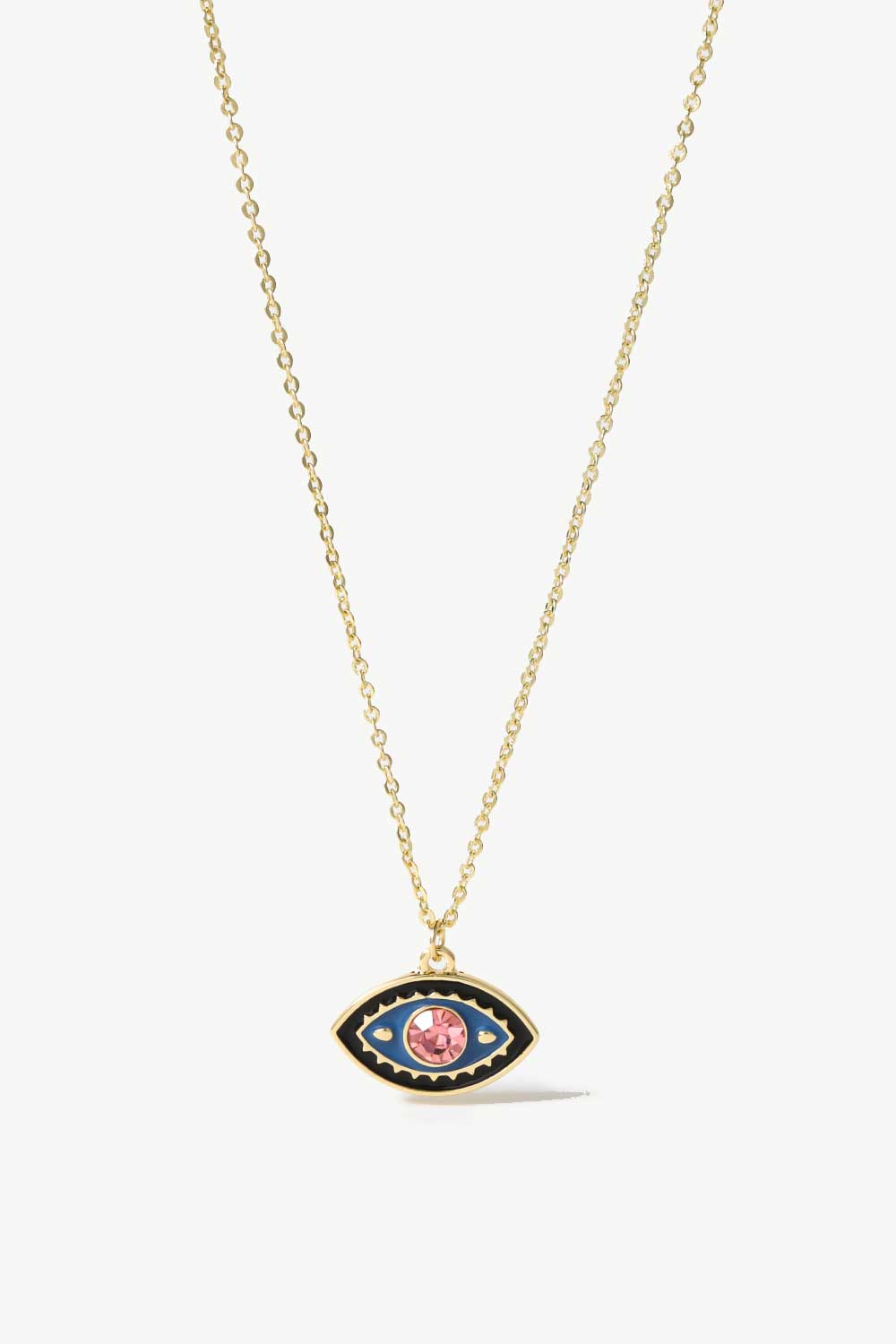 Evil Eye Pendant Gold Plated Chain NecklaceNecklaceBeach Rose Co.