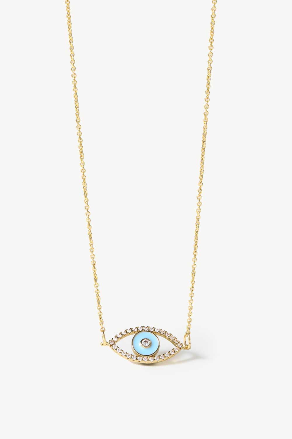 Evil Eye Pendant Gold Plated Chain NecklaceNecklaceBeach Rose Co.