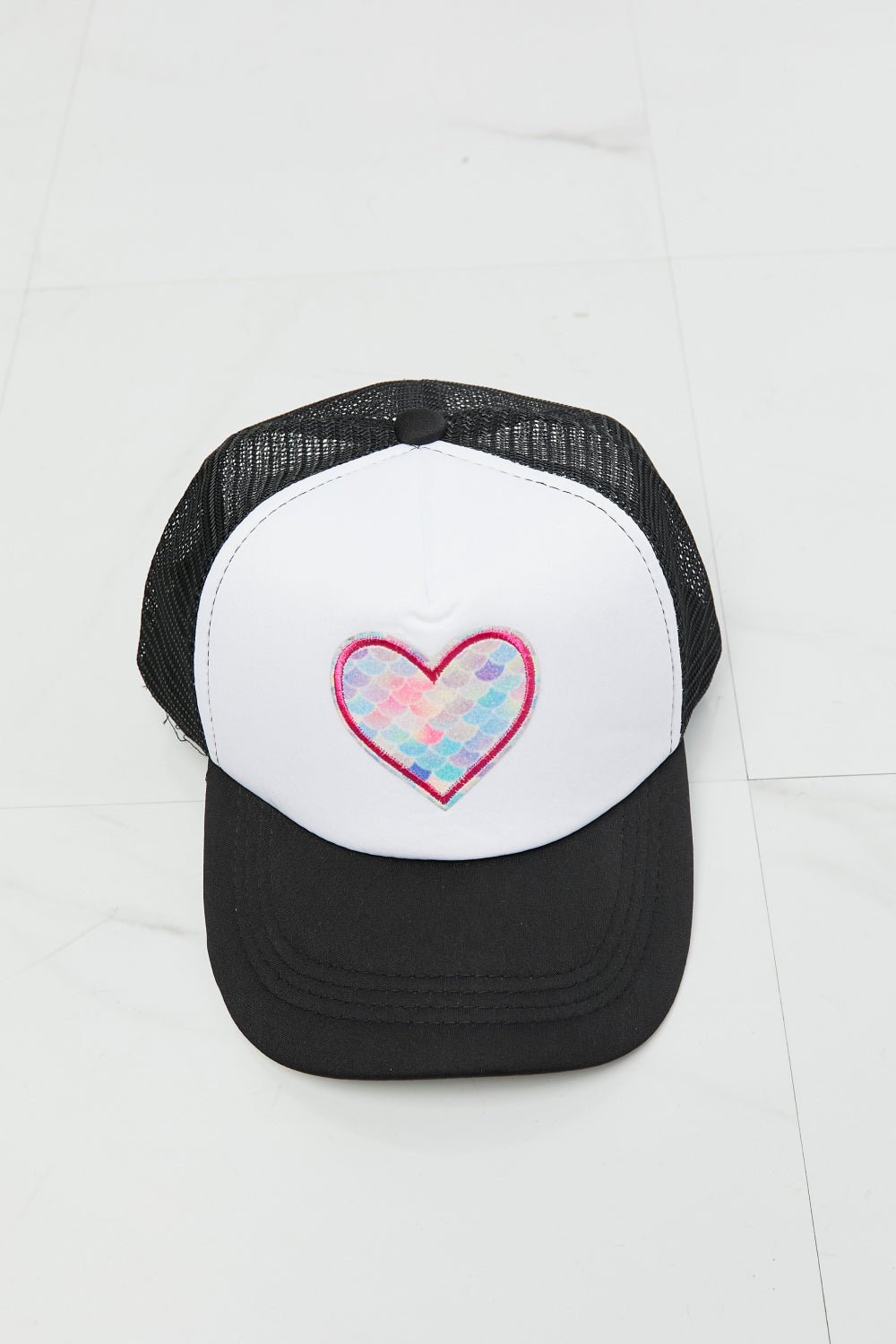 Heart Graphic Trucker Hat in BlackTrucker HatFame