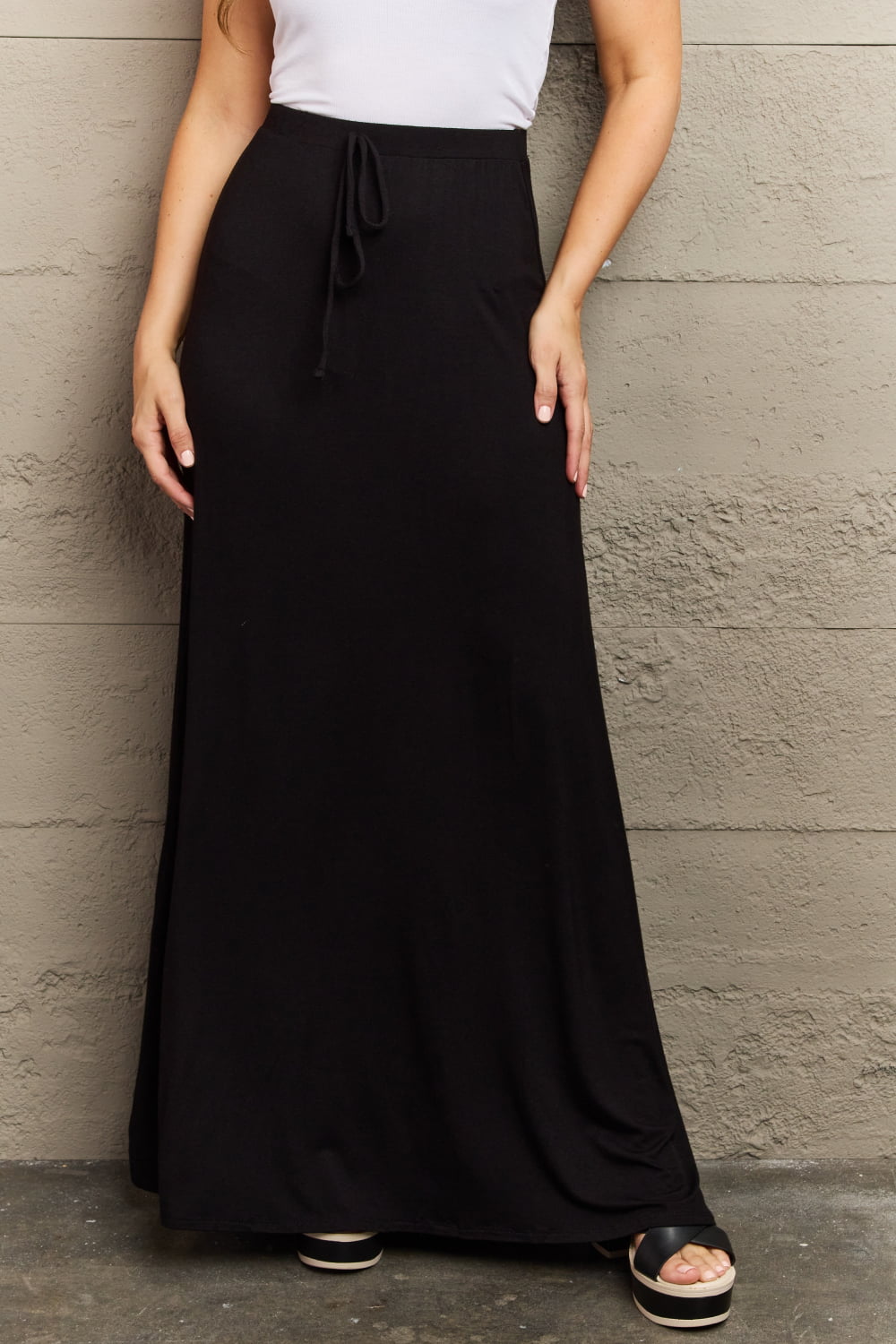 For The Day Flare Maxi Skirt in BlackMaxi SkirtCulture Code